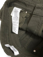 Vaqueros Cargo de Lujo Blumarine Pantalón Denim Verde Oliva de Tiro Bajo