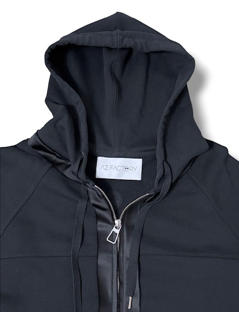 Sudadera de Lujo AZ Factory con Capucha y Detalles Satinados