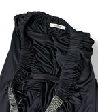 Vestido Largo Negro Roberto Cavalli Vintage de un Hombro con Pedrería