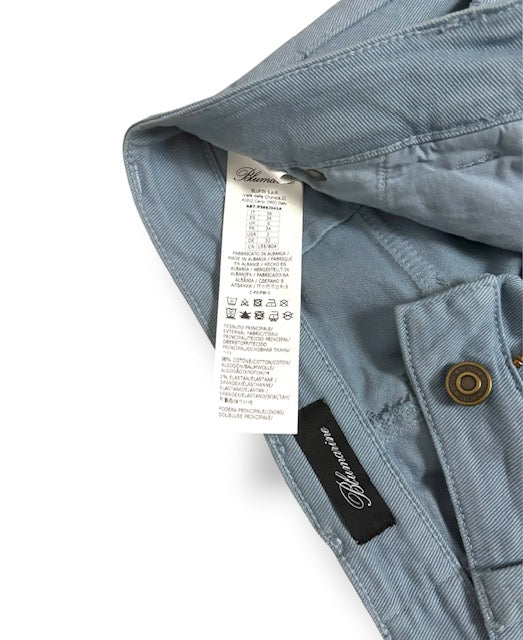 Vaqueros Cargo Blumarine de Pernera Ancha con Correas para Mujer – Azul Claro
