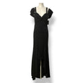 Vestido de Gala Asimétrico Silvia Tcherassi en Jacquard Negro