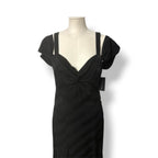 Vestido de Gala Asimétrico Silvia Tcherassi en Jacquard Negro