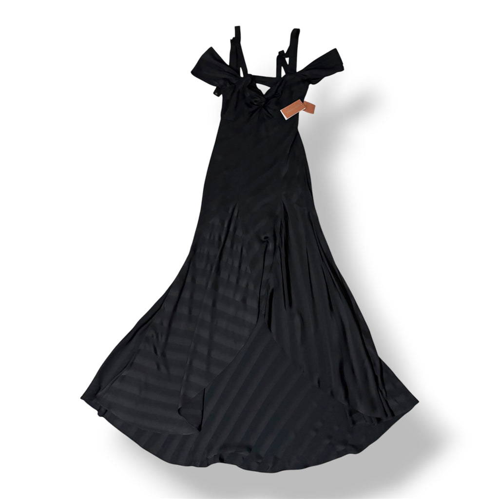 Vestido de Gala Asimétrico Silvia Tcherassi en Jacquard Negro