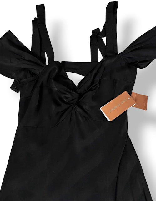 Vestido de Gala Asimétrico Silvia Tcherassi en Jacquard Negro