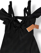 Vestido de Gala Asimétrico Silvia Tcherassi en Jacquard Negro