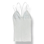 Top Corset de Punto Acanalado Dion Lee con Cierre de Corchetes - Blanco
