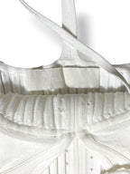 Top Corset de Punto Acanalado Dion Lee con Cierre de Corchetes - Blanco