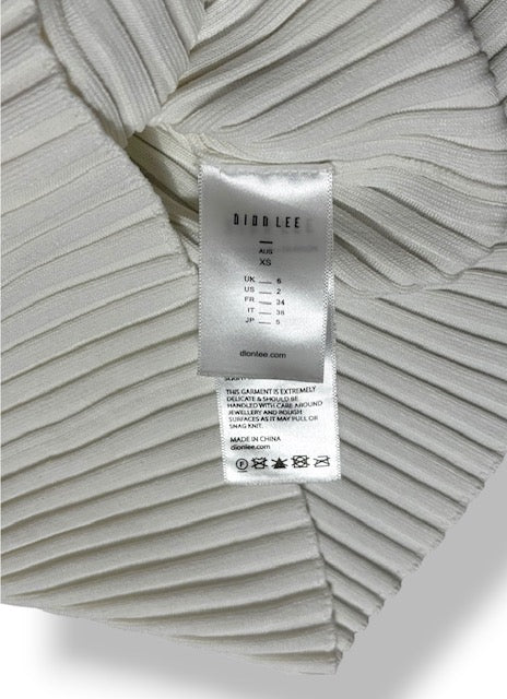 Top Corset de Punto Acanalado Dion Lee con Cierre de Corchetes - Blanco
