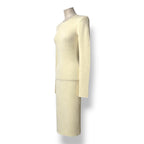 Vestido Midi de Punto de Canalé AZ Factory con Hombros Estructurados