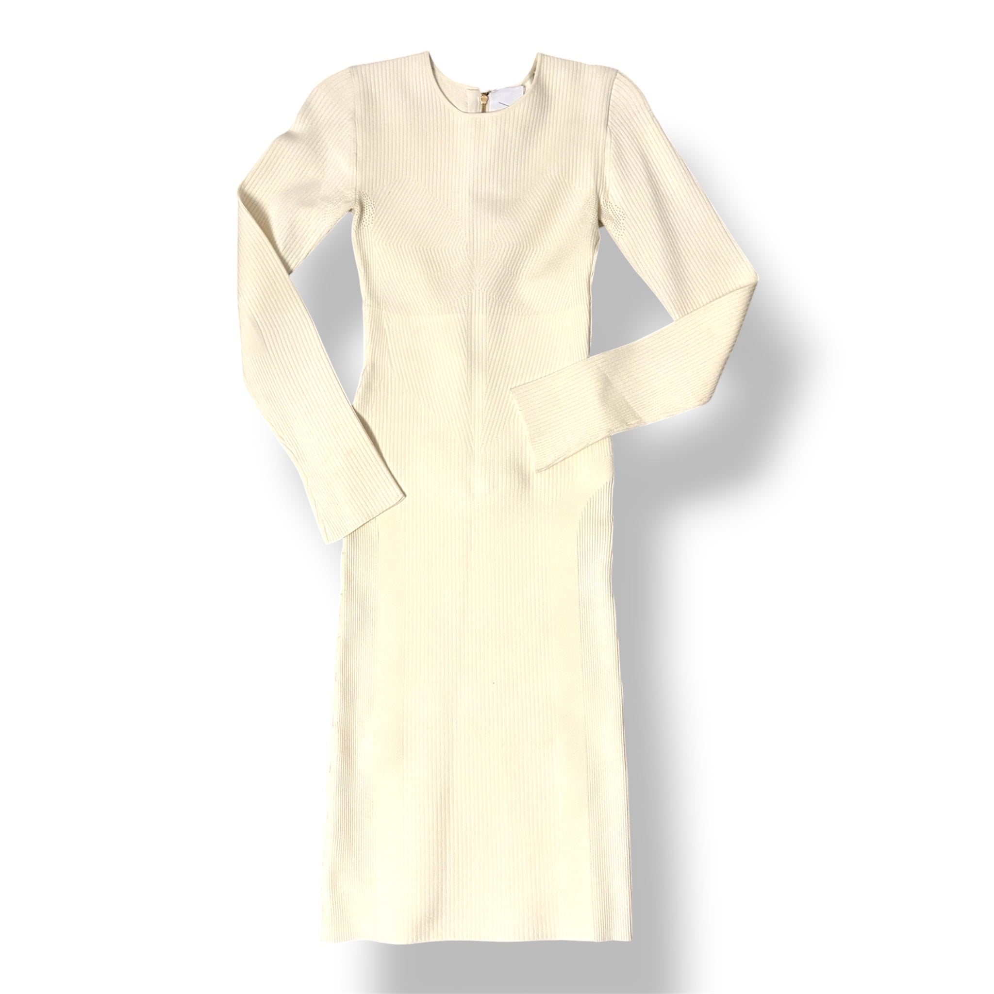 Vestido Midi de Punto de Canalé AZ Factory con Hombros Estructurados