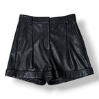 Shorts de Piel Vegana Stella McCartney – Negro Elegante