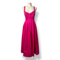 Vestido Midi en Popelina de Algodón La Ligne – Rosa Fucsia