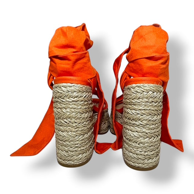 Sandalias Christian Louboutin Mariza du Désert – Alpargatas de Plataforma Naranja