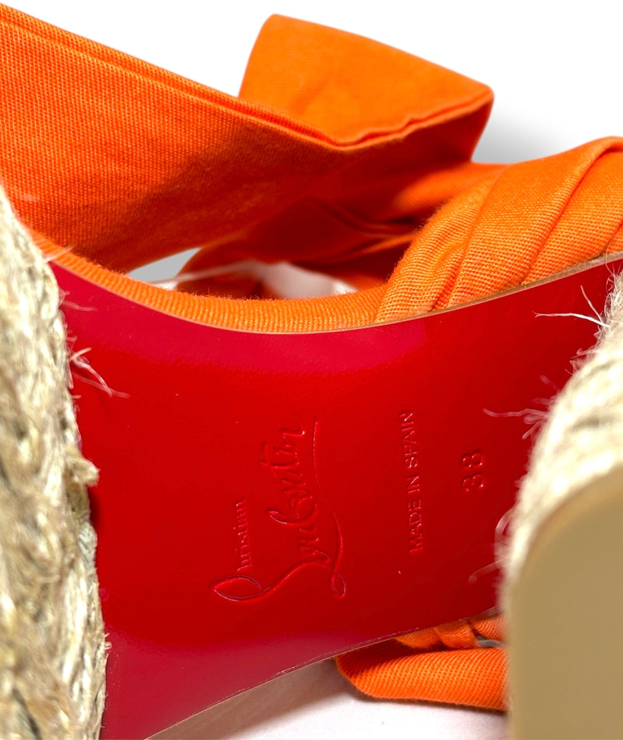 Sandalias Christian Louboutin Mariza du Désert – Alpargatas de Plataforma Naranja