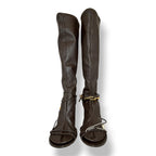 Botas Altas de Piel Bottega Veneta "Dot" – Color Fondant | Botas Sandalia 2 en 1