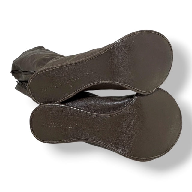 Botas Altas de Piel Bottega Veneta "Dot" – Color Fondant | Botas Sandalia 2 en 1