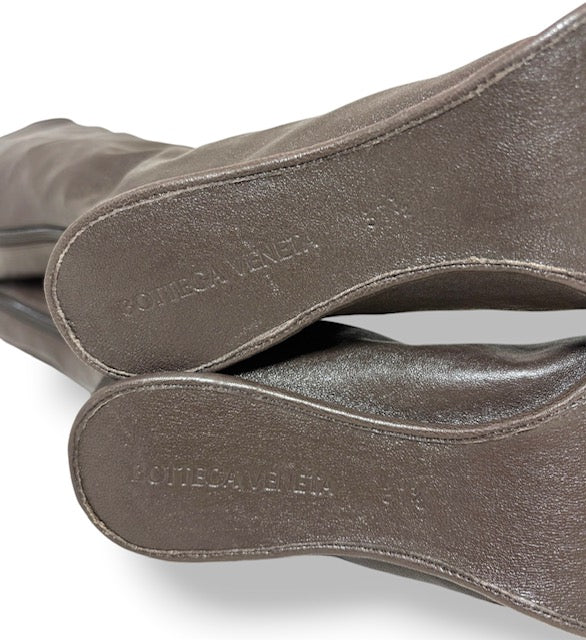 Botas Altas de Piel Bottega Veneta "Dot" – Color Fondant | Botas Sandalia 2 en 1