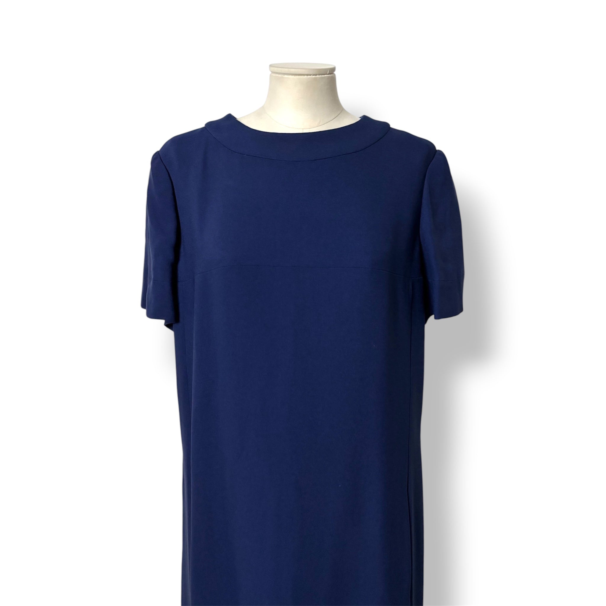 Vestido Midi Vintage Balenciaga "Le Dix" – Azul Marino