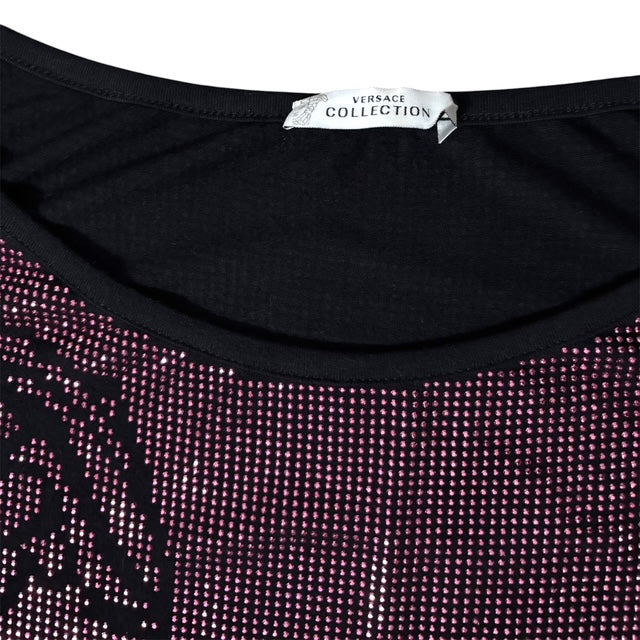 Vestido Midi de Malla Metálica con Medusa de Cristales – Versace