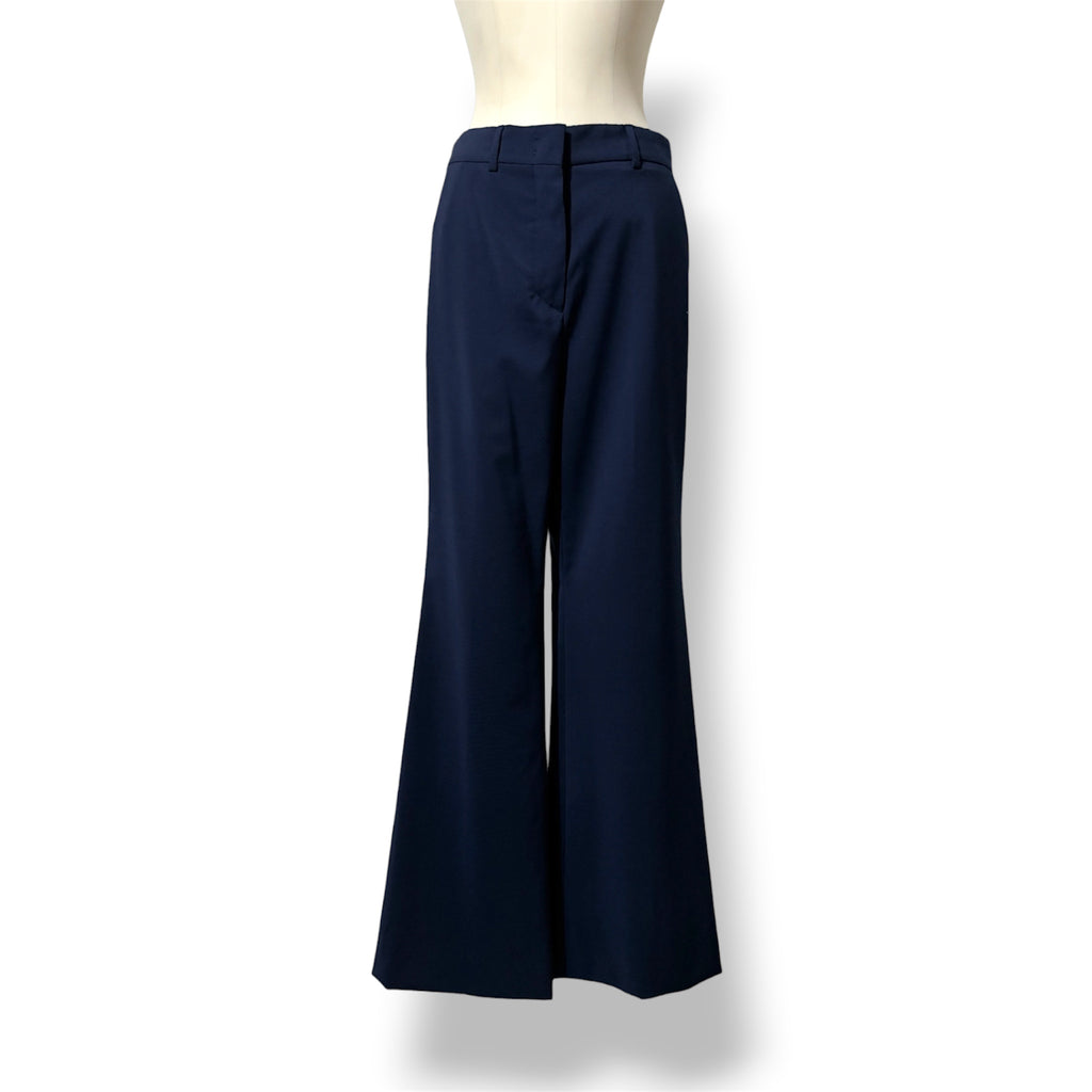 Pantalón Sastre Palazzo de Tiro Alto Azul Marino – SportMax