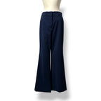 Pantalón Sastre Palazzo de Tiro Alto Azul Marino – SportMax