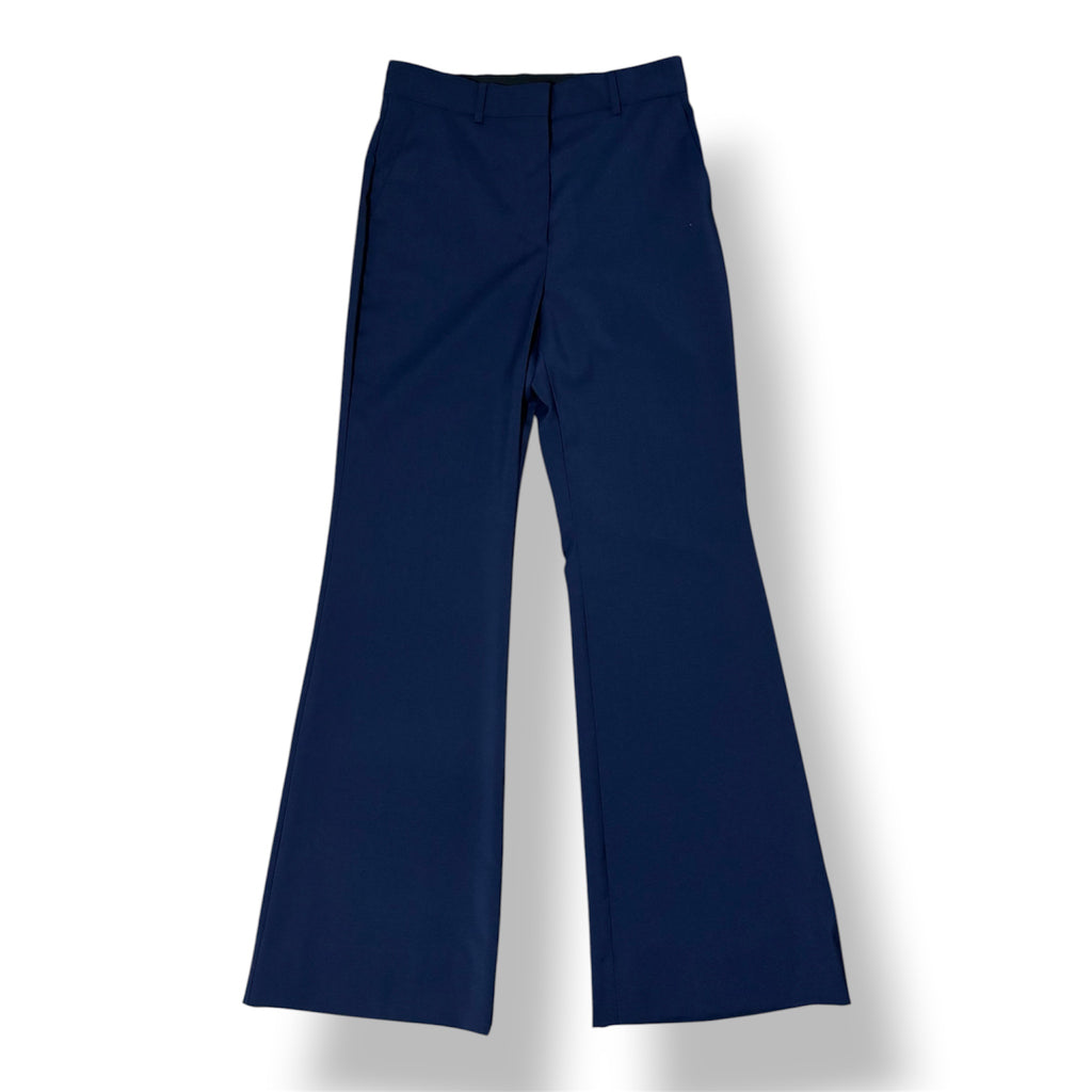 Pantalón Sastre Palazzo de Tiro Alto Azul Marino – SportMax