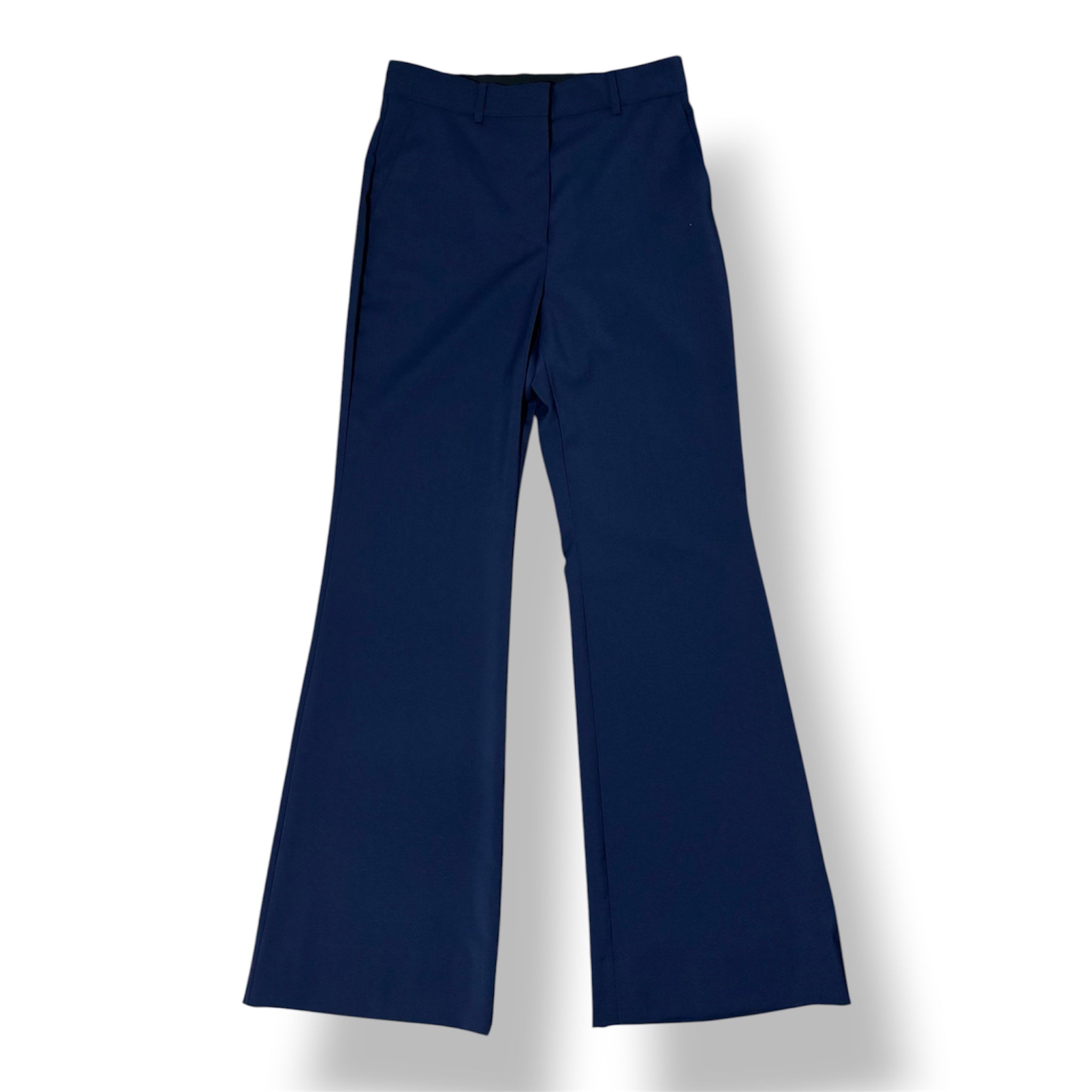 Pantalón Sastre Palazzo de Tiro Alto Azul Marino – SportMax