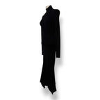 Vestido Midi Negro con Espalda Abierta y Manga Larga NBD