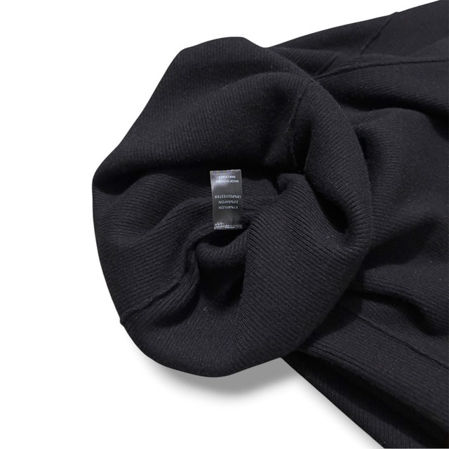 Vestido Midi Negro con Espalda Abierta y Manga Larga NBD