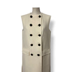 Vestido Chaleco Largo Veronica Beard Hoxton en Mezcla de Lana – Ivory