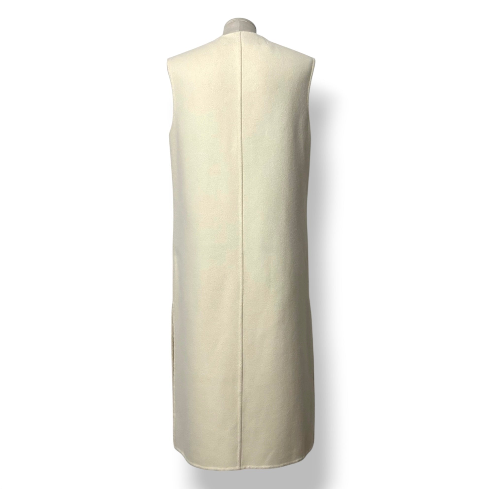 Vestido Chaleco Largo Veronica Beard Hoxton en Mezcla de Lana – Ivory