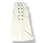 Vestido Chaleco Largo Veronica Beard Hoxton en Mezcla de Lana – Ivory