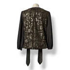 Jersey de Fiesta Kenzo para Mujer – Punto Fino, Espalda de Seda y Brillo Dorado