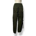 Pantalón Cargo Estilo Utilitario Liu Jo con Correas y Anillas Metálicas
