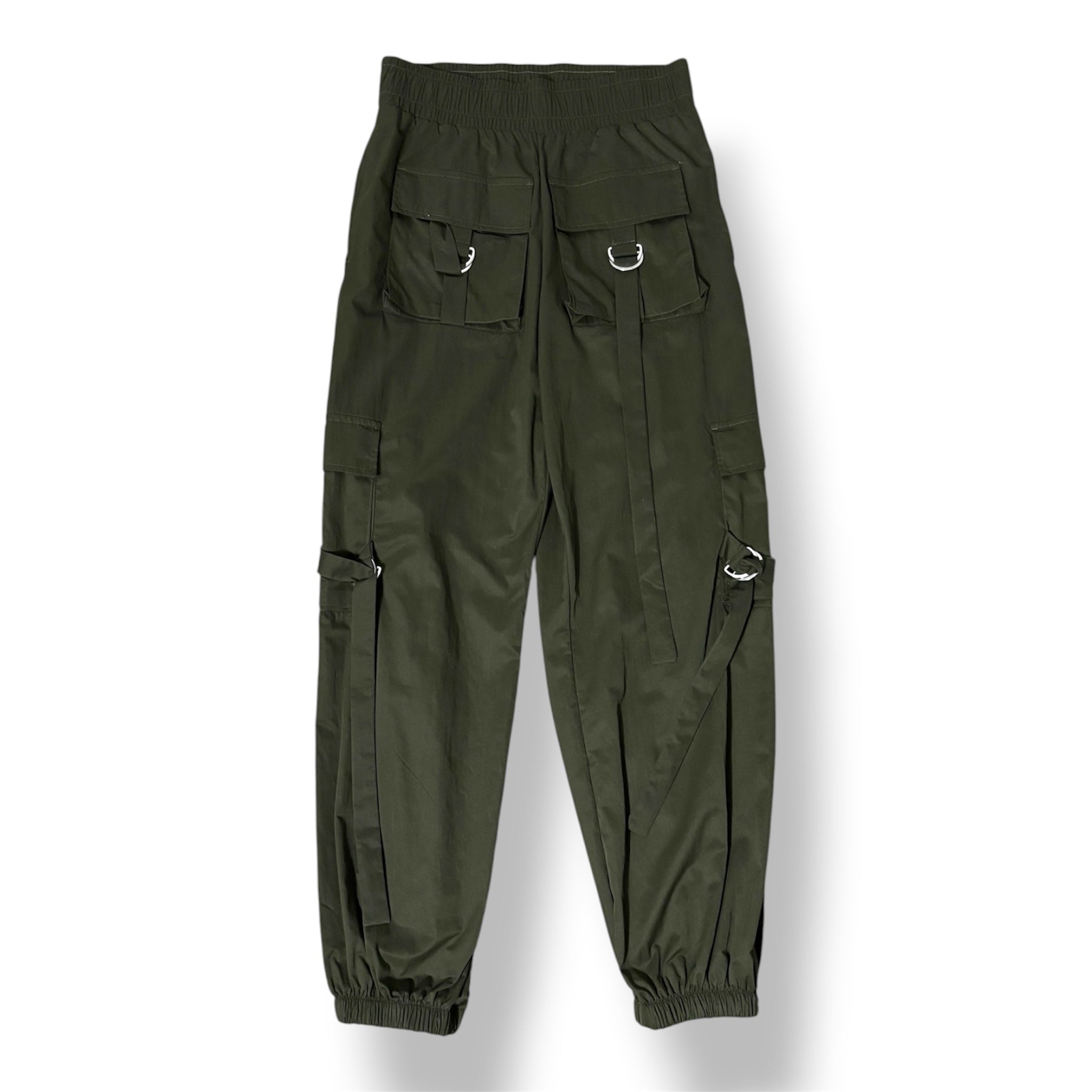 Pantalón Cargo Estilo Utilitario Liu Jo con Correas y Anillas Metálicas