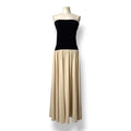 Vestido Maxi Palabra de Honor By Malene Birger en Algodón Orgánico Bicolor