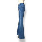 Jeans Flare de Tiro Alto de Frame – El Estilo Setentero que Estiliza tu Figura