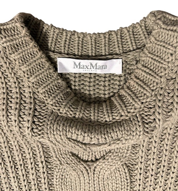 Jersey de Algodón con Punto de Ochos Grueso – Max Mara
