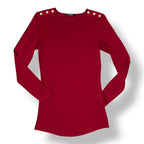 Jersey de Lana y Cachemira Burdeos con Botones Dorados – Balmain Paris