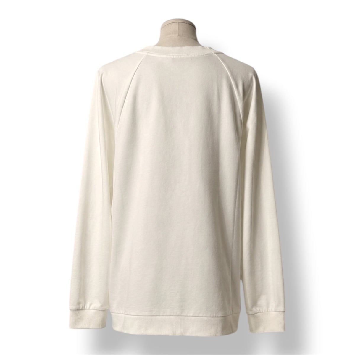 Sudadera Premium Balmain en Color Blanco Marfil con Logotipo Script