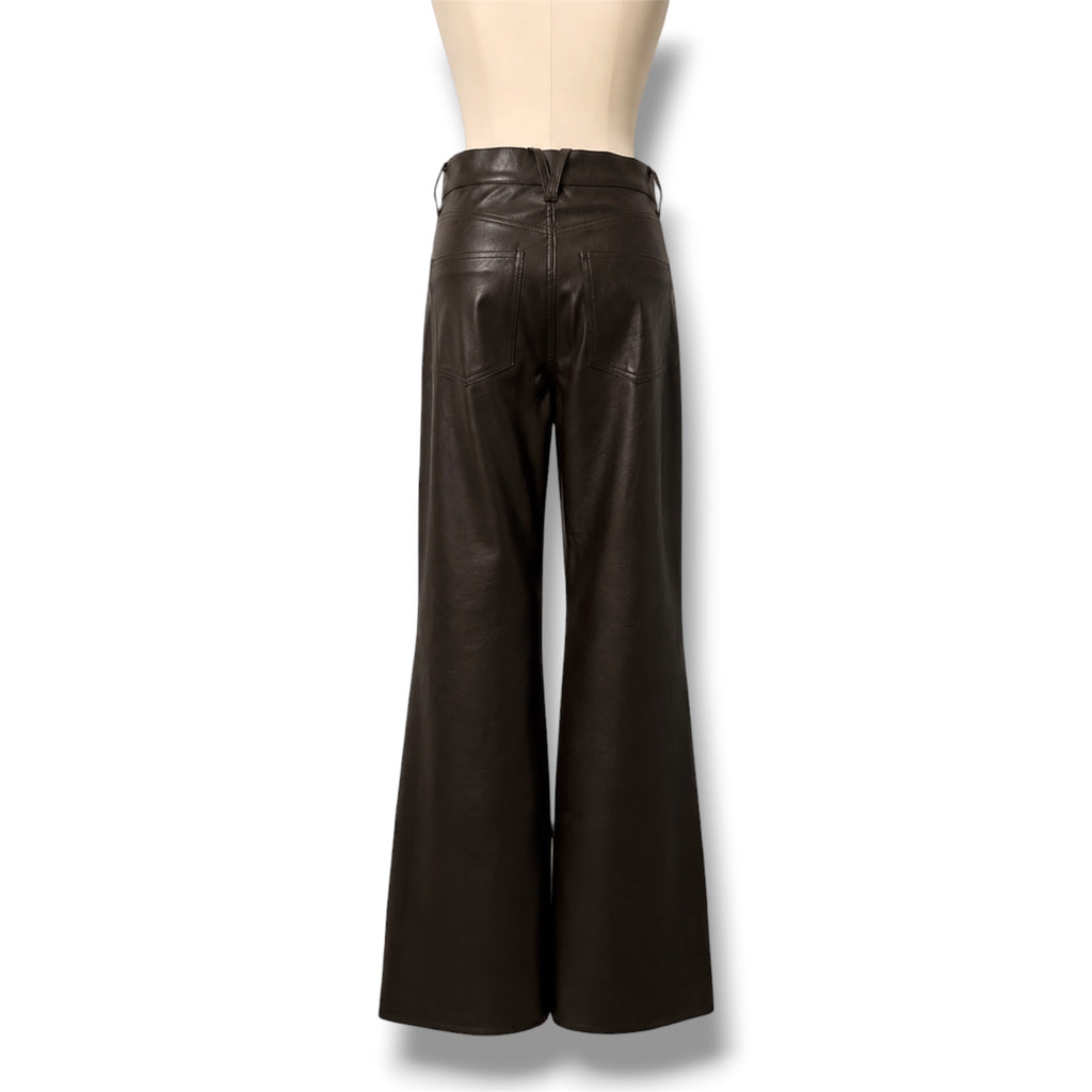 Pantalones de Piel Vegana Wide Leg | Veronica Beard