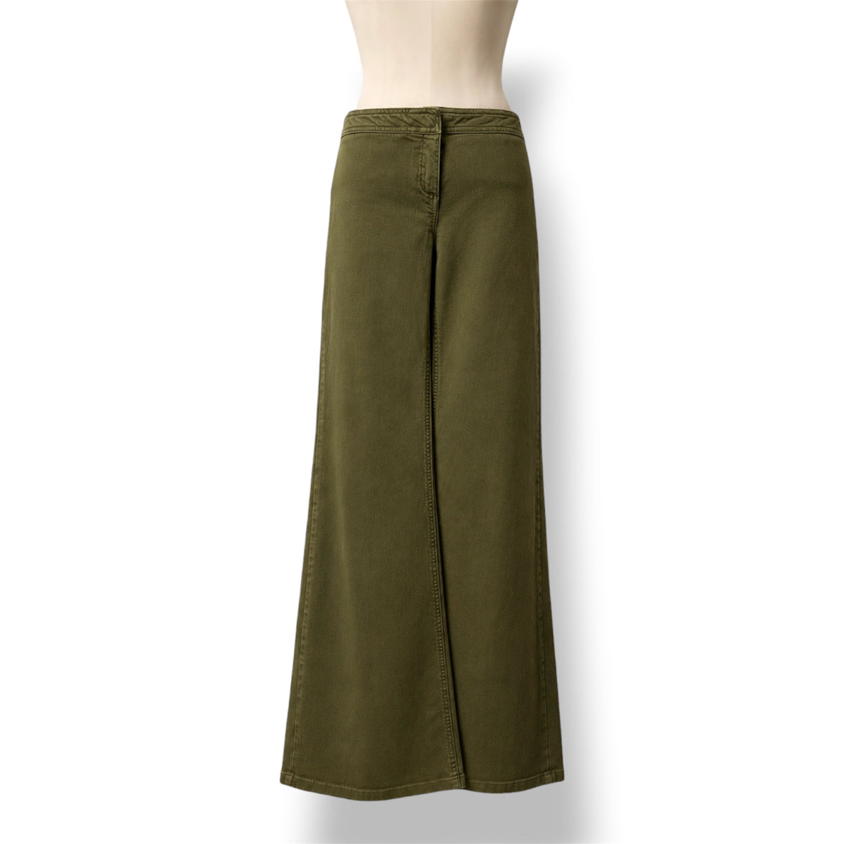 Vaqueros Balmain de Cintura Baja en Verde Caqui: El Nuevo Icono del Lujo Urbano