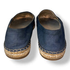 Alpargatas Prada de Denim Azul Marino con Logotipo Bordado