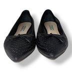 Zapatos Planos Negros Tipo Bailarina Prada Milano Perforados con Lazo
