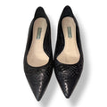 Zapatos Planos Negros Tipo Bailarina Prada Milano Perforados con Lazo