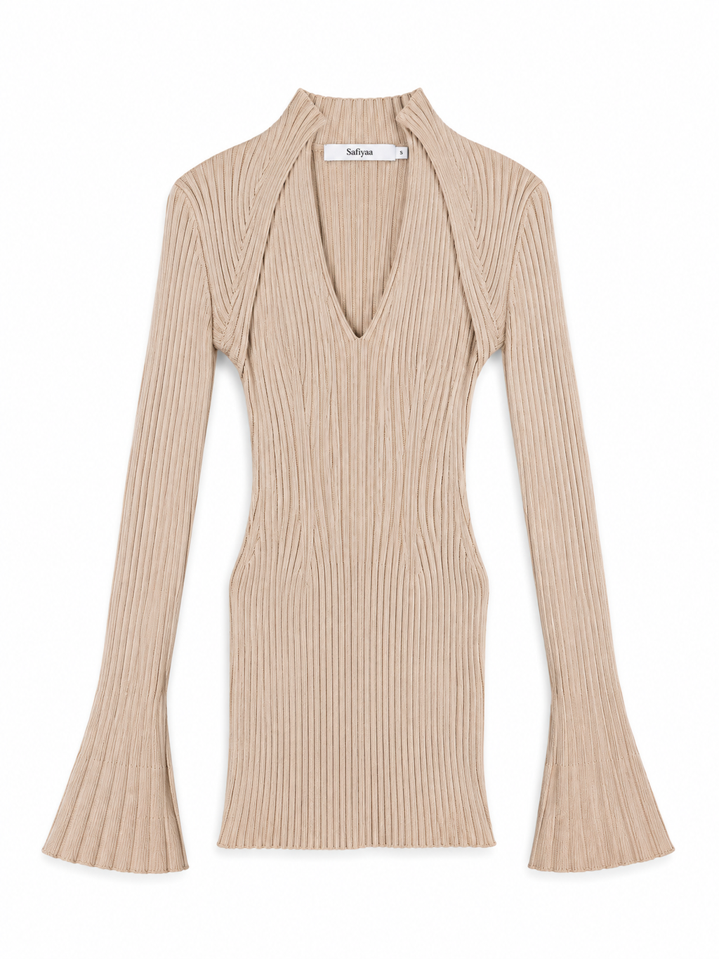 Conjunto Safiyaa Nouvel de top de tirantes y torerita beige – Talla S