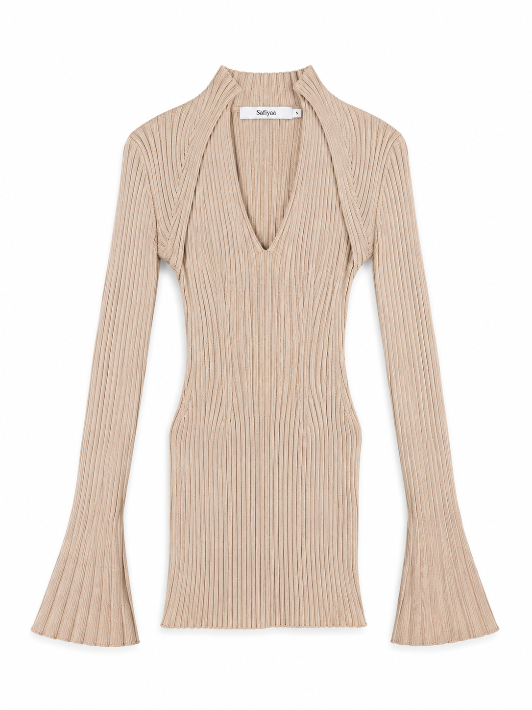 Conjunto Safiyaa Nouvel de top de tirantes y torerita beige – Talla S
