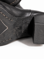 Botines Sartori Gold de piel negra con tacón – Talla 38,5