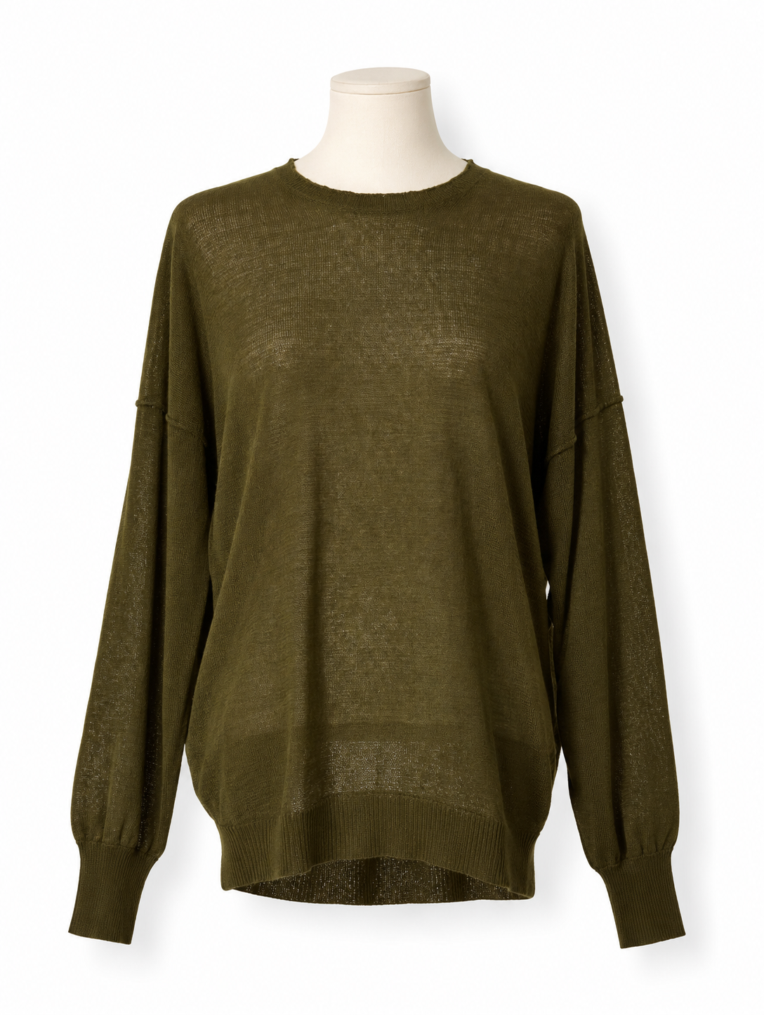 Jersey By Malene Birger Biagio verde oliva de alpaca y lana – Talla S