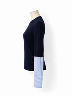Jersey Veronica Beard Avory de lana merina azul marino – Talla XS
